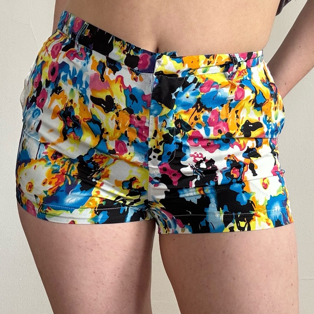 Moon Collection Indie Sleaze Watercolor Floral Shorts